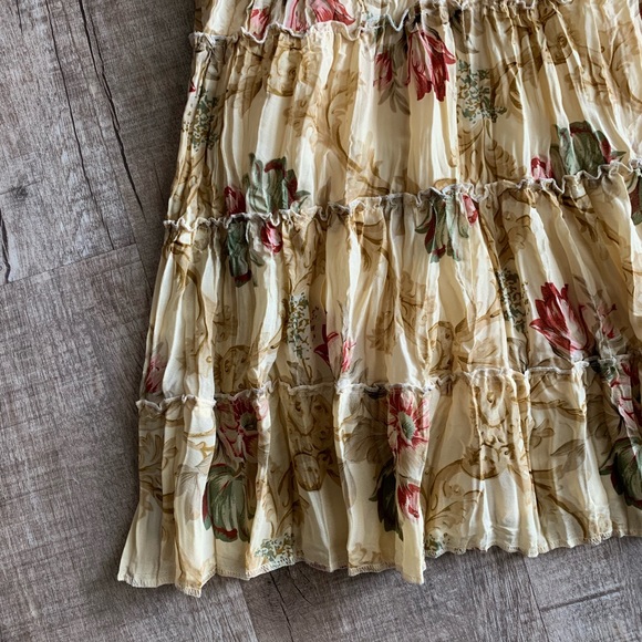 Allison Taylor Vintage Cream Floral Skirt - Picture 4 of 8